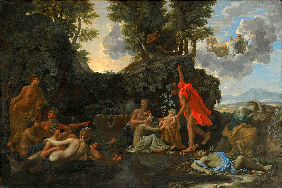 “The Infant Bacchus Entrusted to the Nymphs of Nysa. The Death of Echo and Narcissus”
尼古拉斯·普桑  “The Infant Bacchus Entrusted to the Nymphs of Nysa. The Death of Echo and Narcissus”
尼古拉斯·普桑