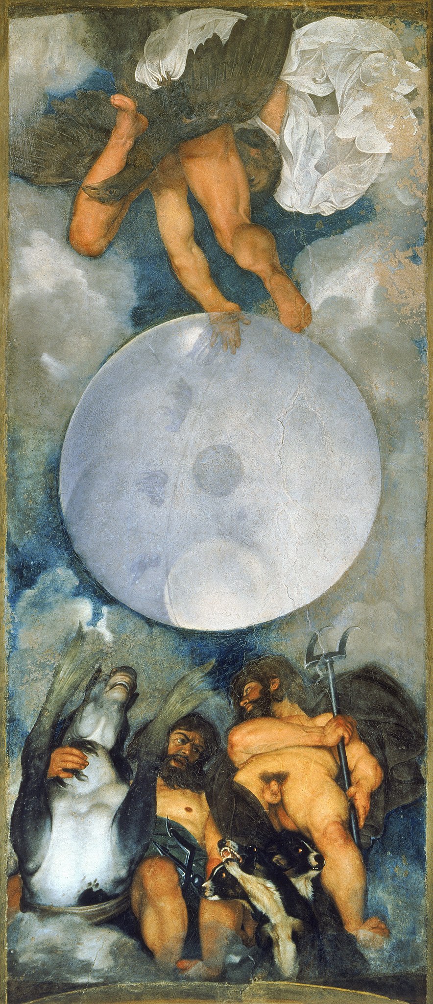 卡拉瓦乔 《朱庇特，尼普顿和普鲁托》 1597-1600 壁画 罗马 Casino Boncompagni Ludovisi 卡拉瓦乔 《朱庇特，尼普顿和普鲁托》 1597-1600 壁画 罗马 Casino Boncompagni Ludovisi